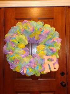 "R" Spring Wreath